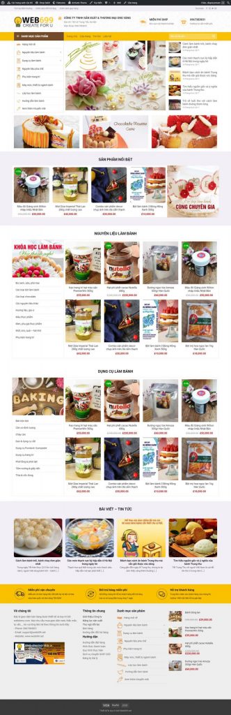 Mẫu Website đẹp ngành Thực phẩm