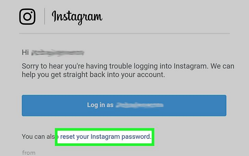  lấy lại mật khẩu Instagram